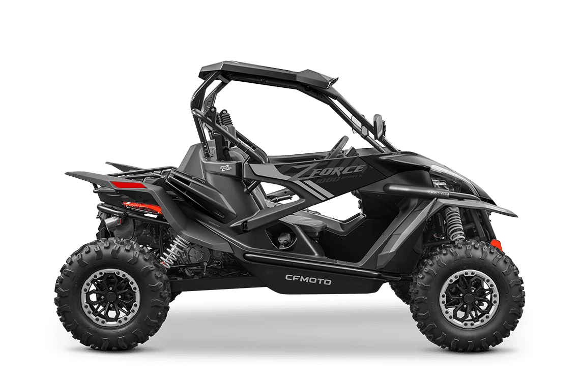 Black CFMOTO ZForce UTV buggy available for rent in Alanya